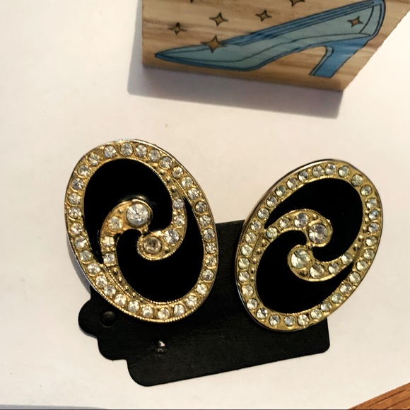 Vintage Clip-On Statement Stud Earrings
